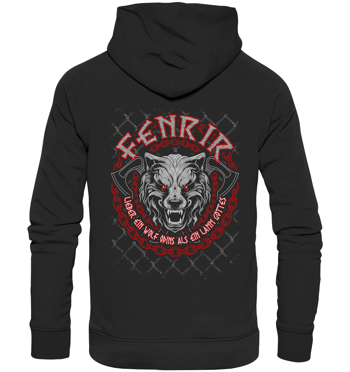 Nordic Wolf   Fenrir - Organic Basic Hoodie