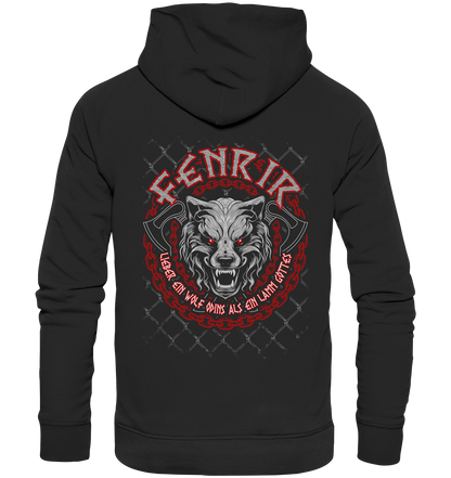 Nordic Wolf   Fenrir - Organic Basic Hoodie