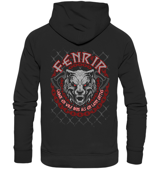 Nordic Wolf   Fenrir - Organic Basic Hoodie