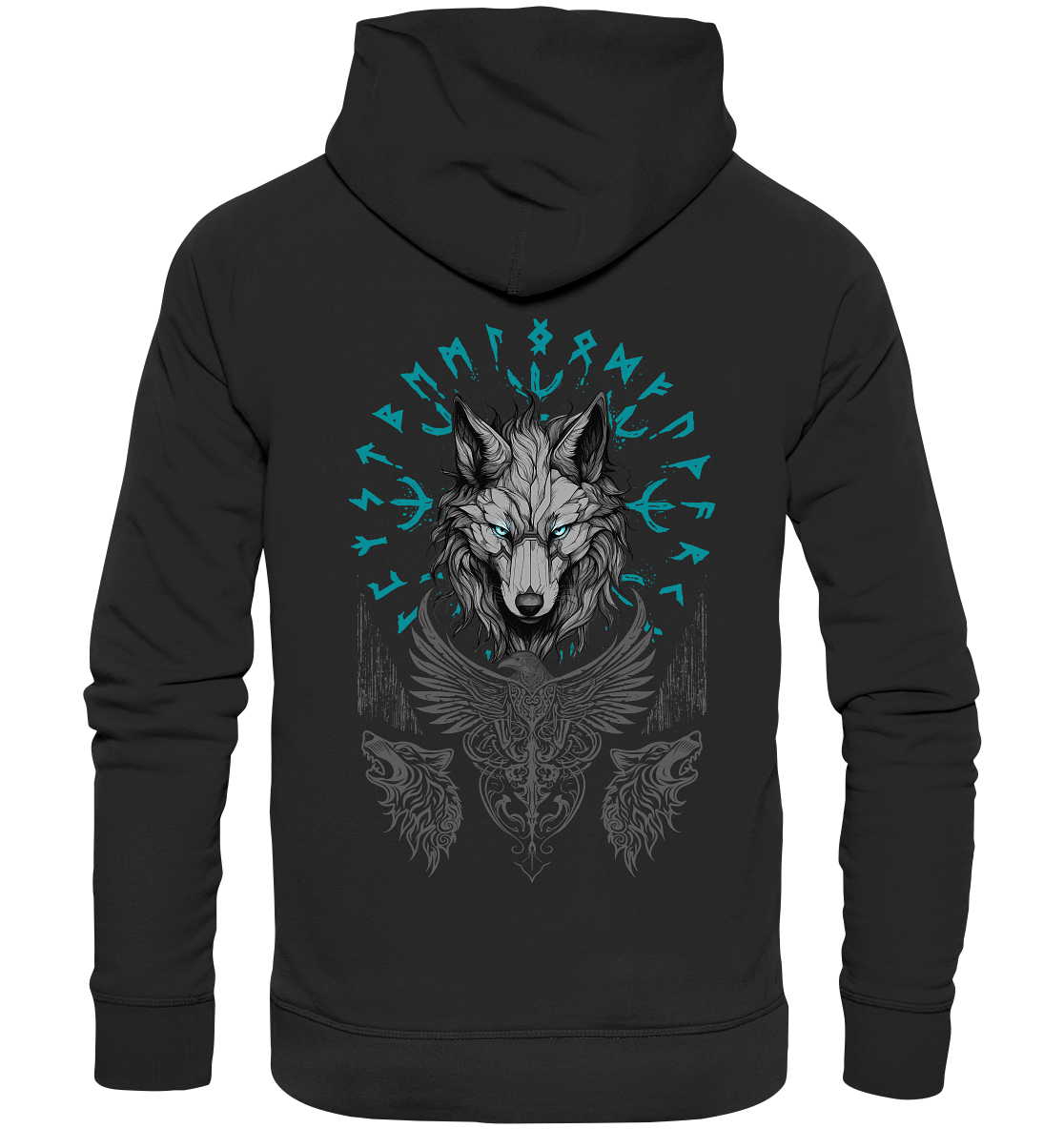 Wolf Vegvisir - Organic Basic Hoodie