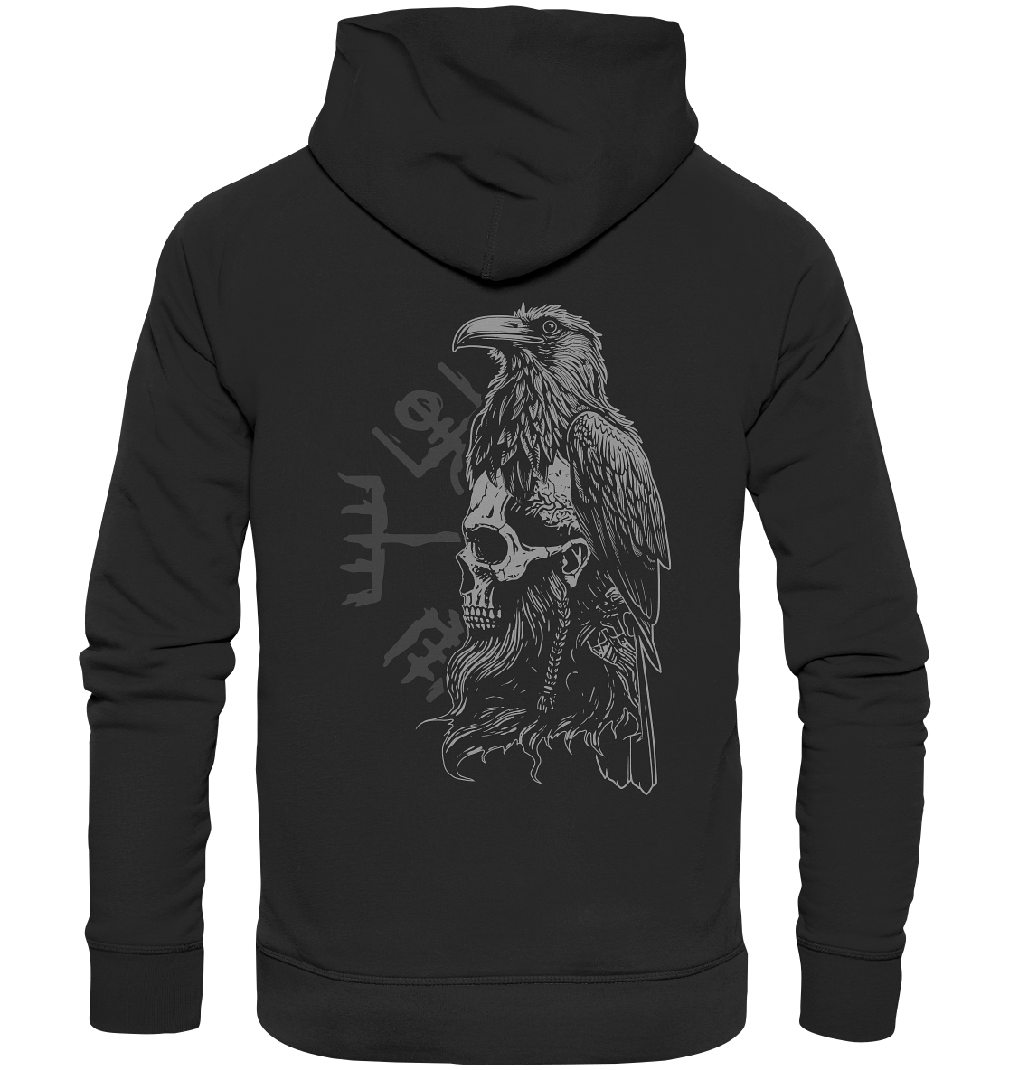 Rabe Schädel Vegvisir  - Organic Basic Hoodie