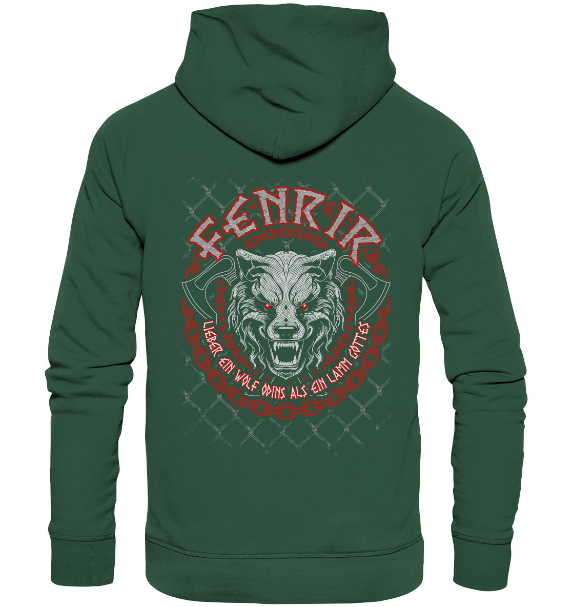 Nordic Wolf   Fenrir - Organic Basic Hoodie