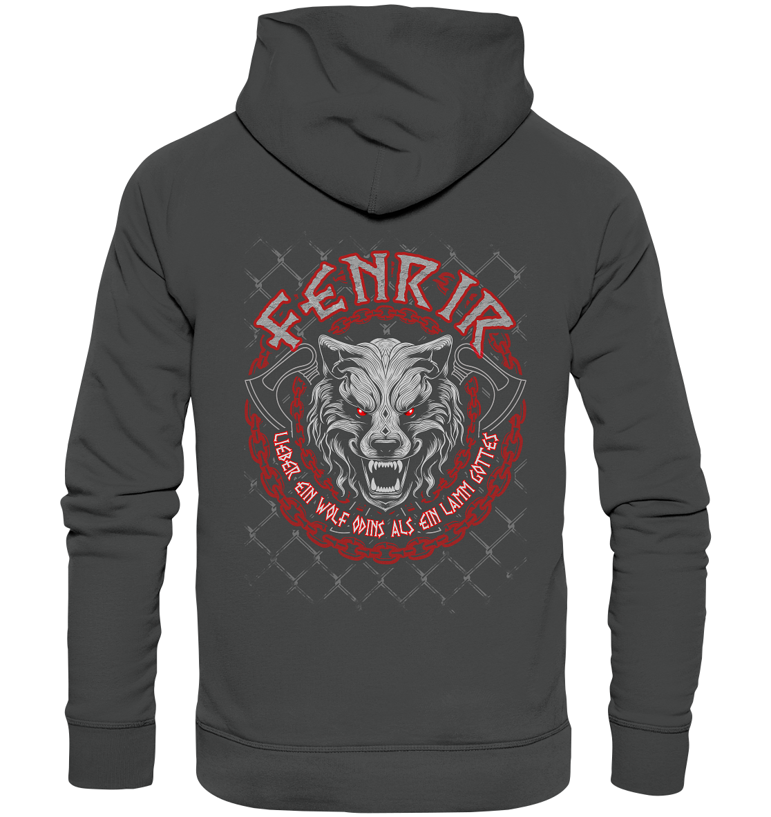 Nordic Wolf   Fenrir - Organic Basic Hoodie