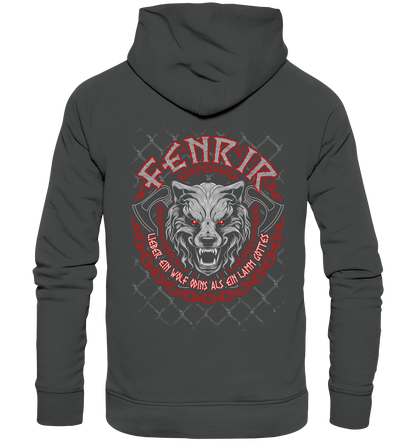 Nordic Wolf   Fenrir - Organic Basic Hoodie