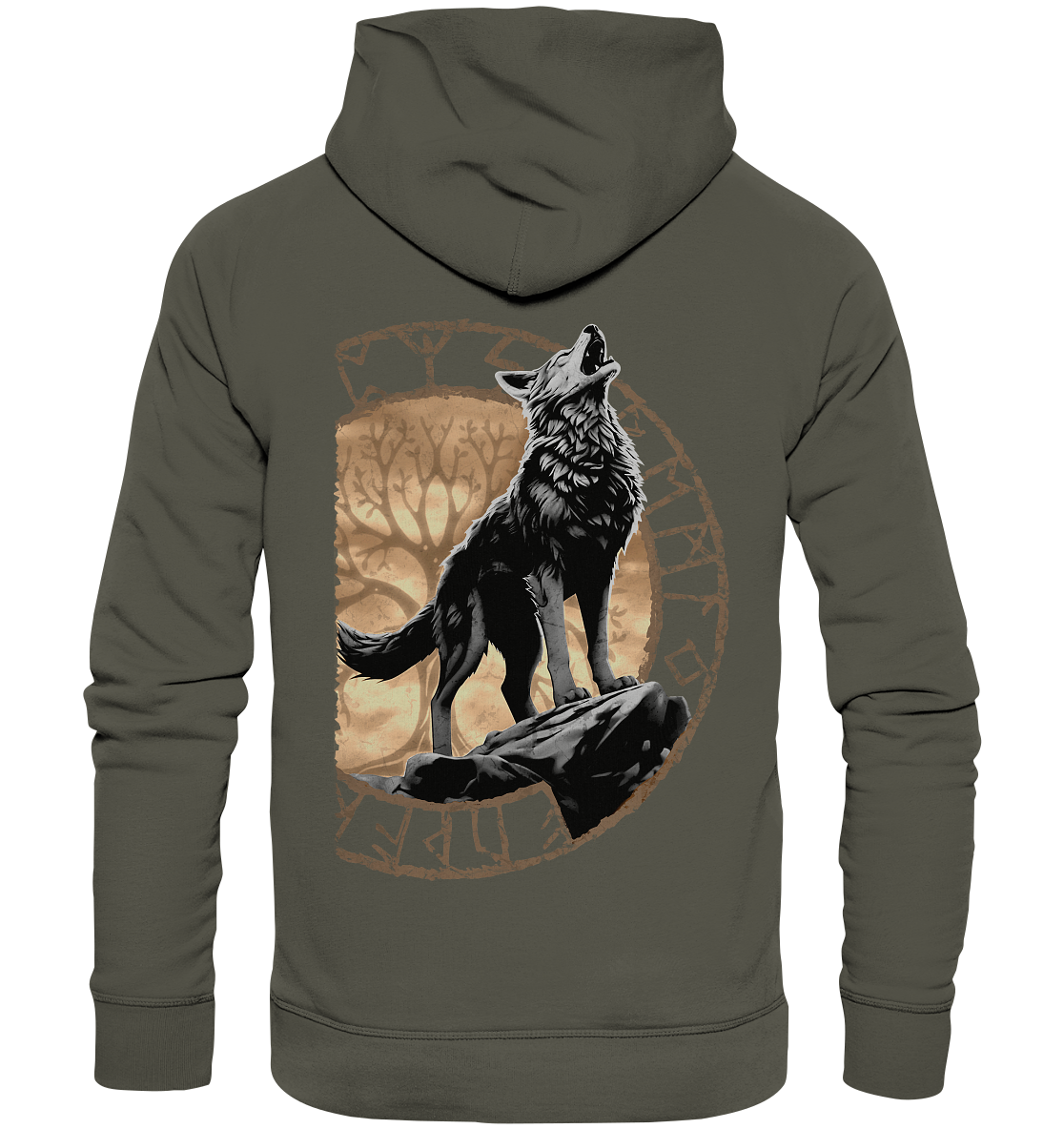 Wolf Yggdrasil  - Organic Basic Hoodie