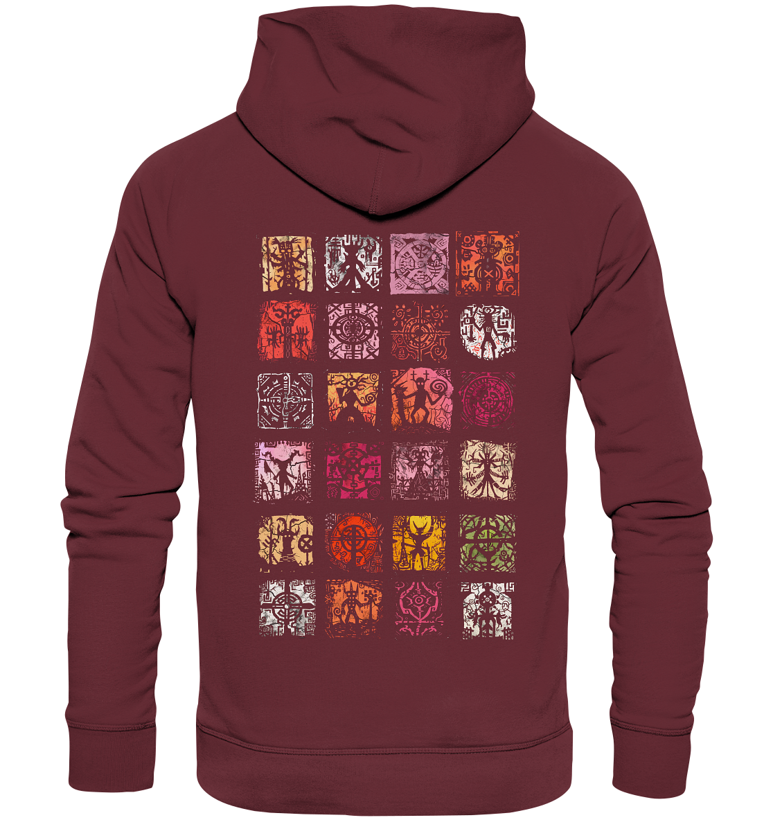 Abstrakte Nordische Symbole  - Organic Basic Hoodie