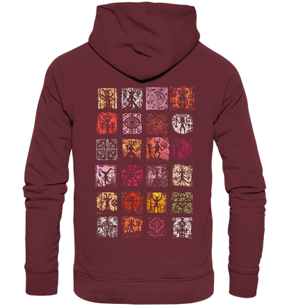 Abstrakte Nordische Symbole  - Organic Basic Hoodie