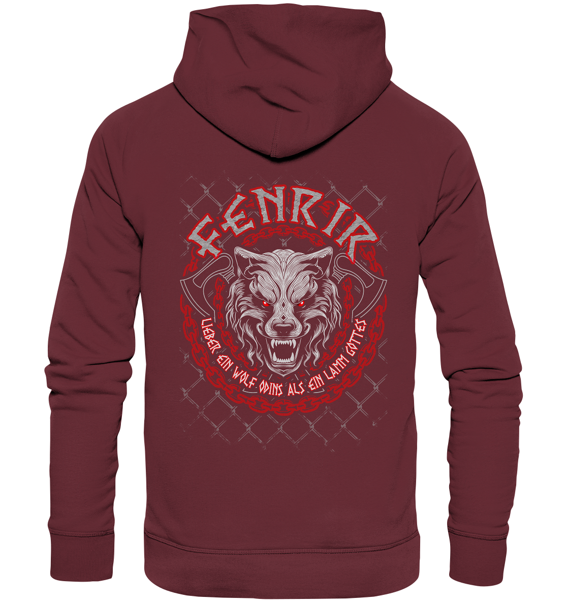 Nordic Wolf   Fenrir - Organic Basic Hoodie