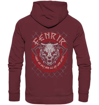 Nordic Wolf   Fenrir - Organic Basic Hoodie