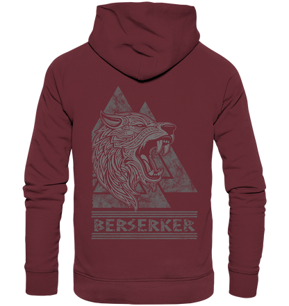 Nordic Wolf Berserker  - Organic Basic Hoodie