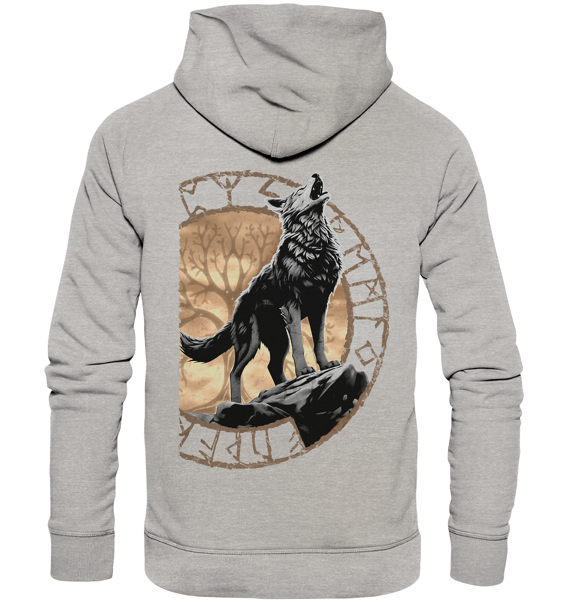 Wolf Yggdrasil  - Organic Basic Hoodie