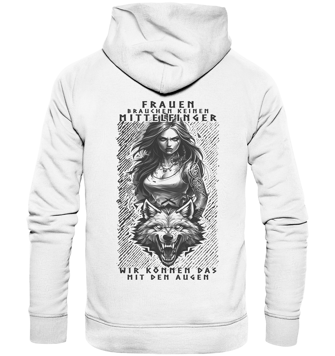 Frauen Brauchen Keinen Mittelfinger .... - Organic Basic Hoodie