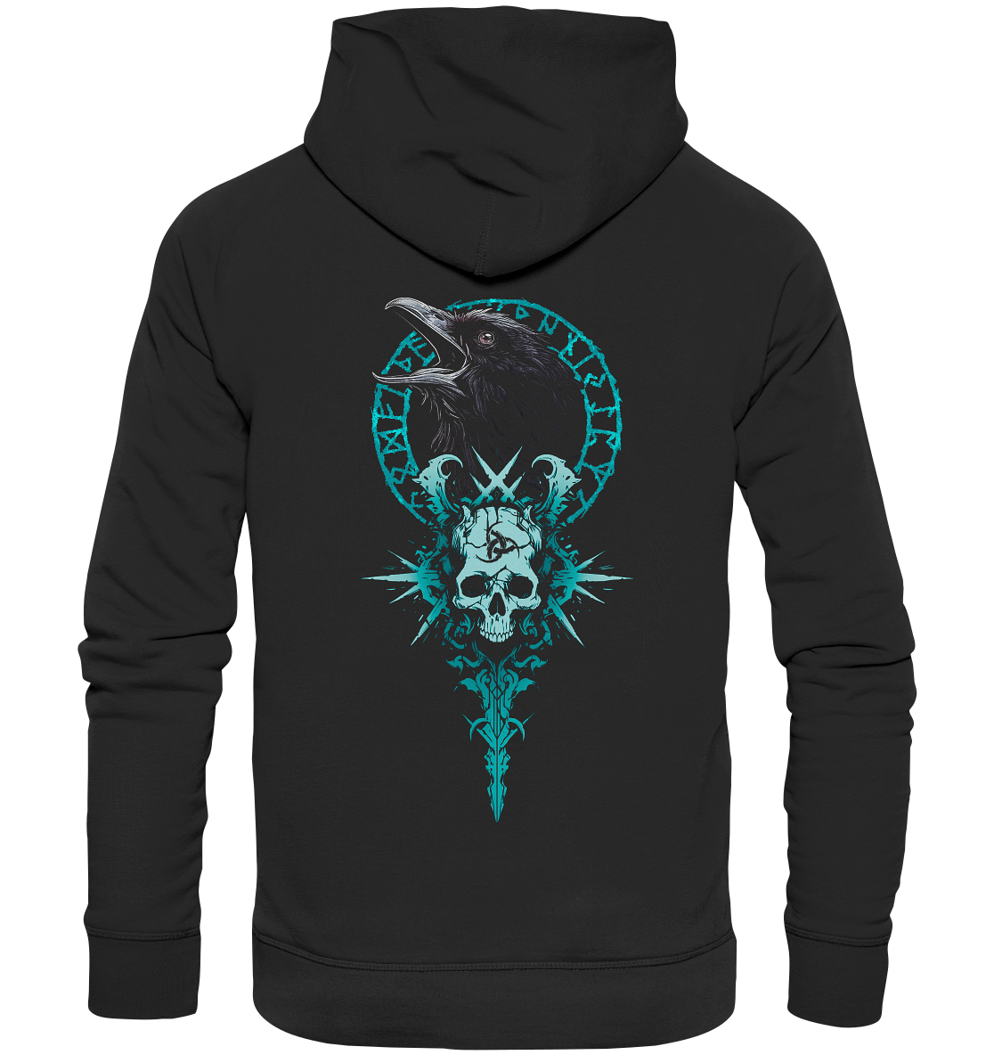 Rabe Valknut Schädel - Premium Unisex Hoodie