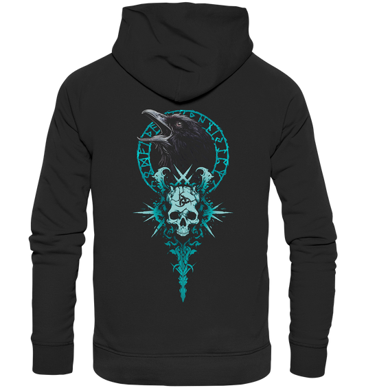 Rabe Valknut Schädel - Premium Unisex Hoodie