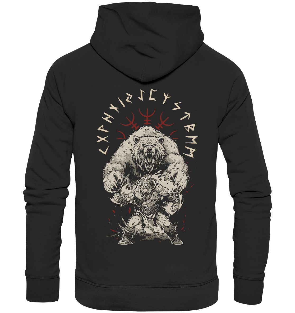 Wikinger Bär Aegishjalmur - Premium Unisex Hoodie