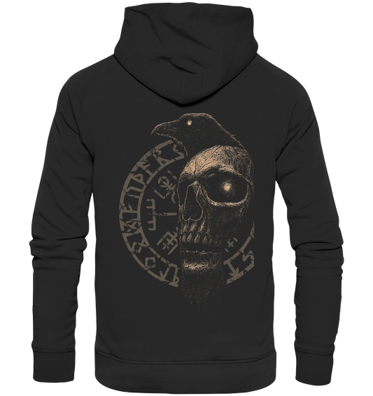 Rabe, Schädel, Vegvisir - Premium Unisex Hoodie