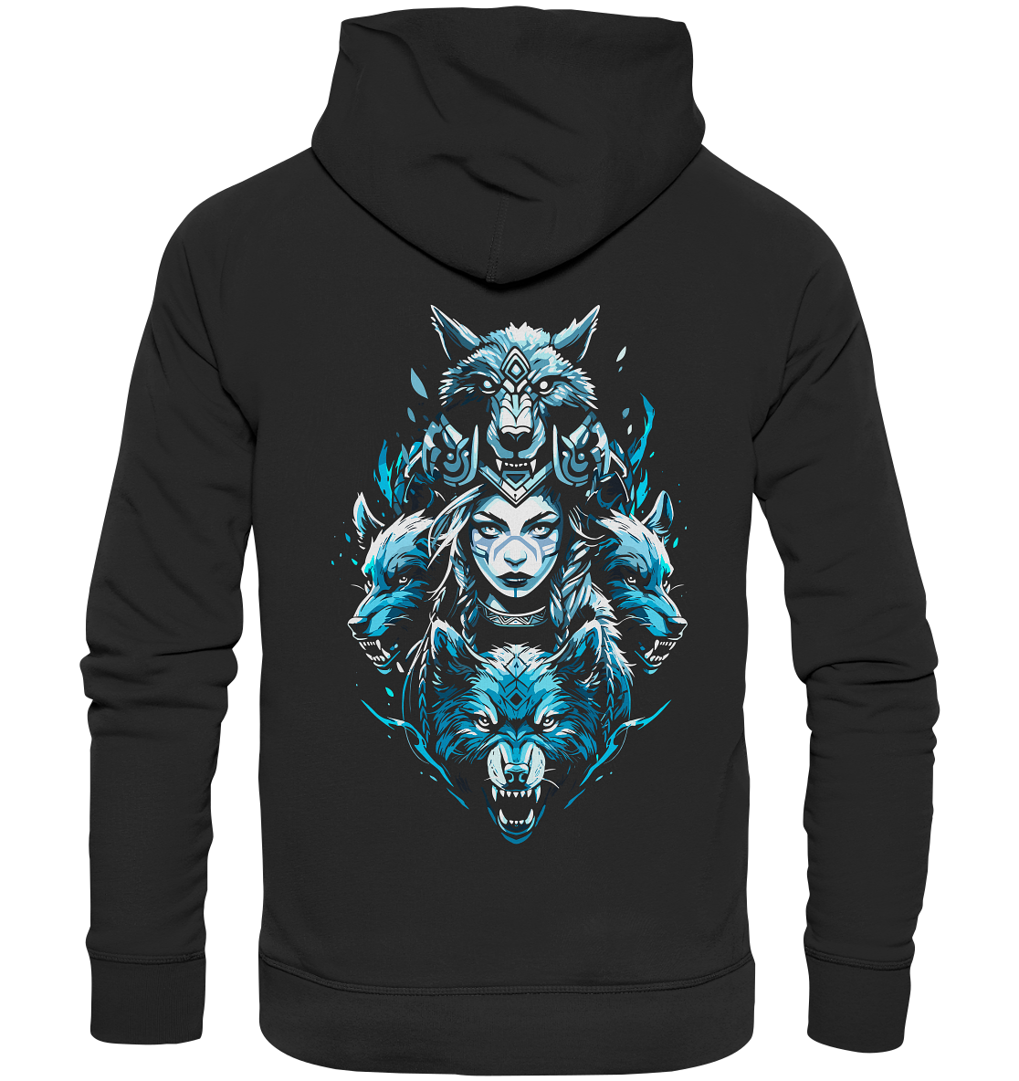 Kriegerin Wölfe - Premium Unisex Hoodie