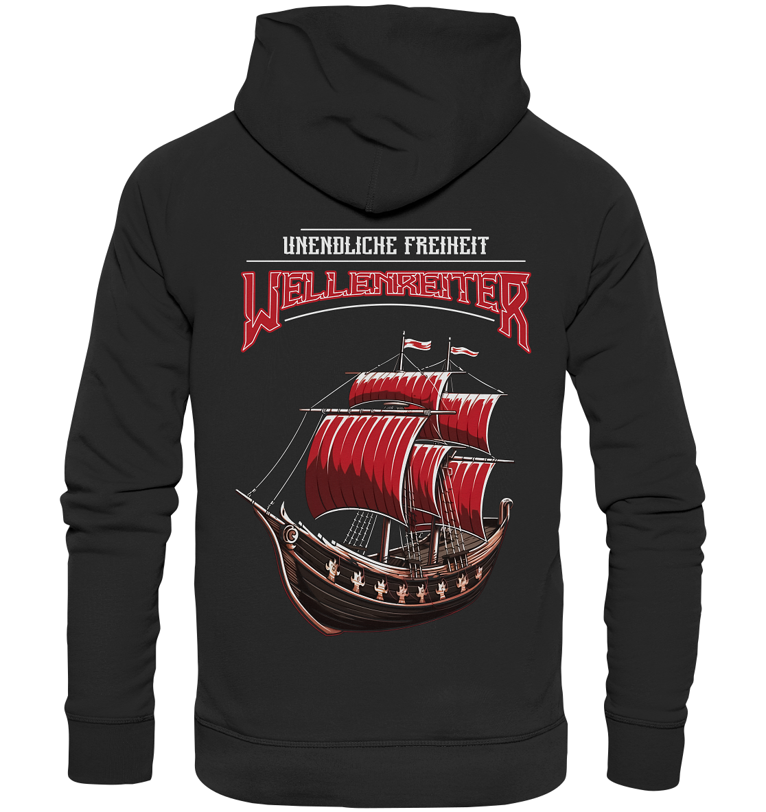 Wellenreiter Wikingerschiff  - Premium Unisex Hoodie