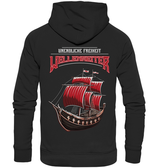 Wellenreiter Wikingerschiff  - Premium Unisex Hoodie