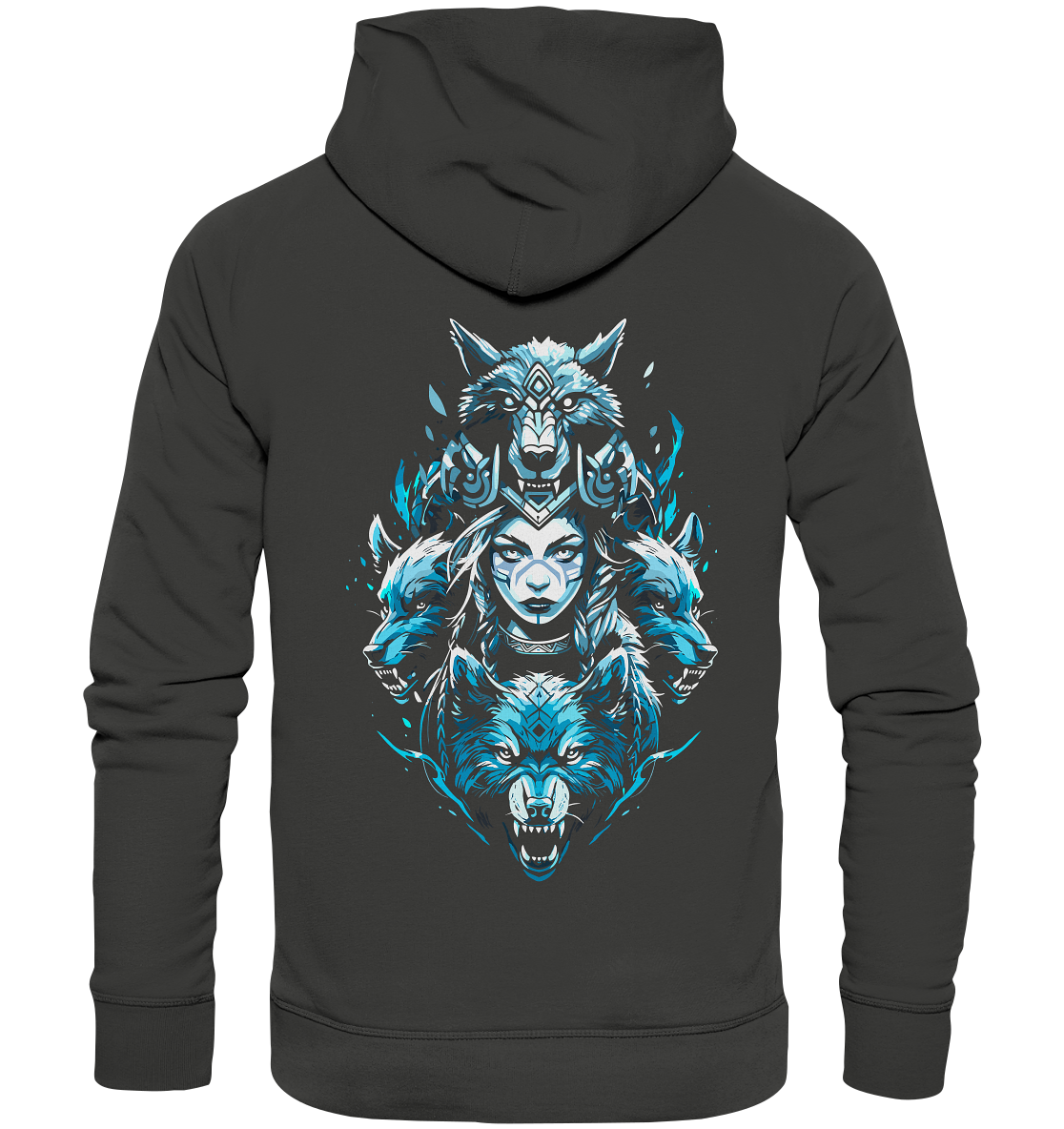 Kriegerin Wölfe - Premium Unisex Hoodie