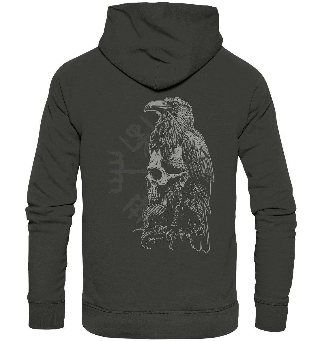 Rabe Schädel Vegvisir  - Premium Unisex Hoodie