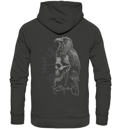 Rabe Schädel Vegvisir  - Premium Unisex Hoodie