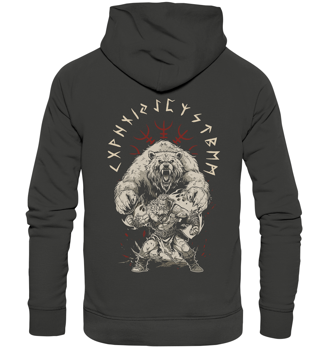 Wikinger Bär Aegishjalmur - Premium Unisex Hoodie