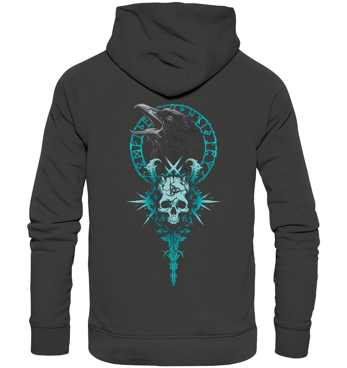 Rabe Valknut Schädel - Premium Unisex Hoodie