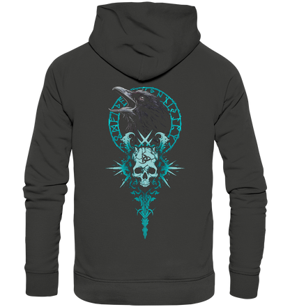 Rabe Valknut Schädel - Premium Unisex Hoodie