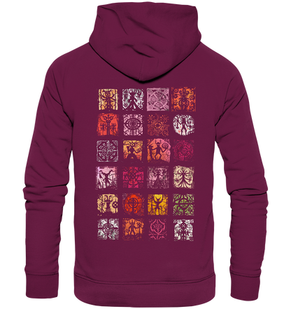 Abstrakte Nordische Symbole  - Premium Unisex Hoodie