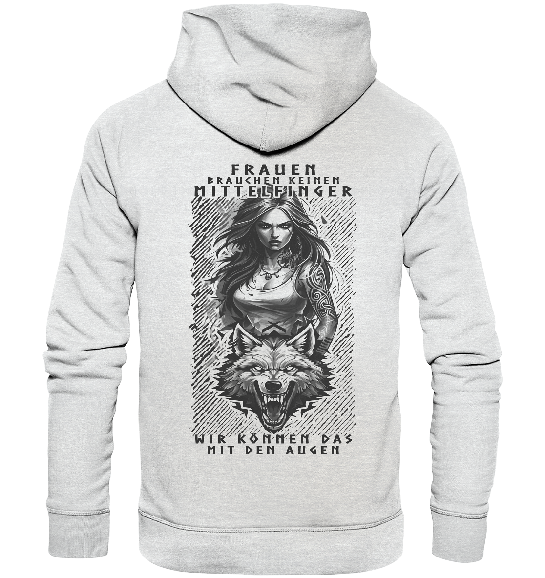 Frauen Brauchen Keinen Mittelfinger .... - Premium Unisex Hoodie