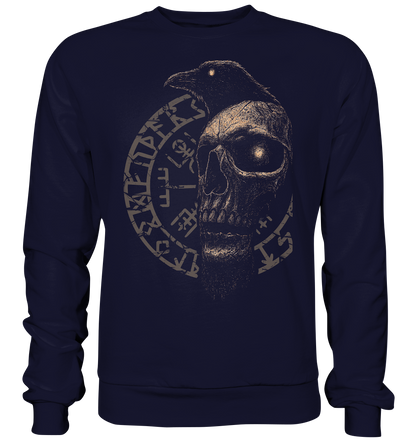 Rabe, Schädel, Vegvisir - Basic Sweatshirt