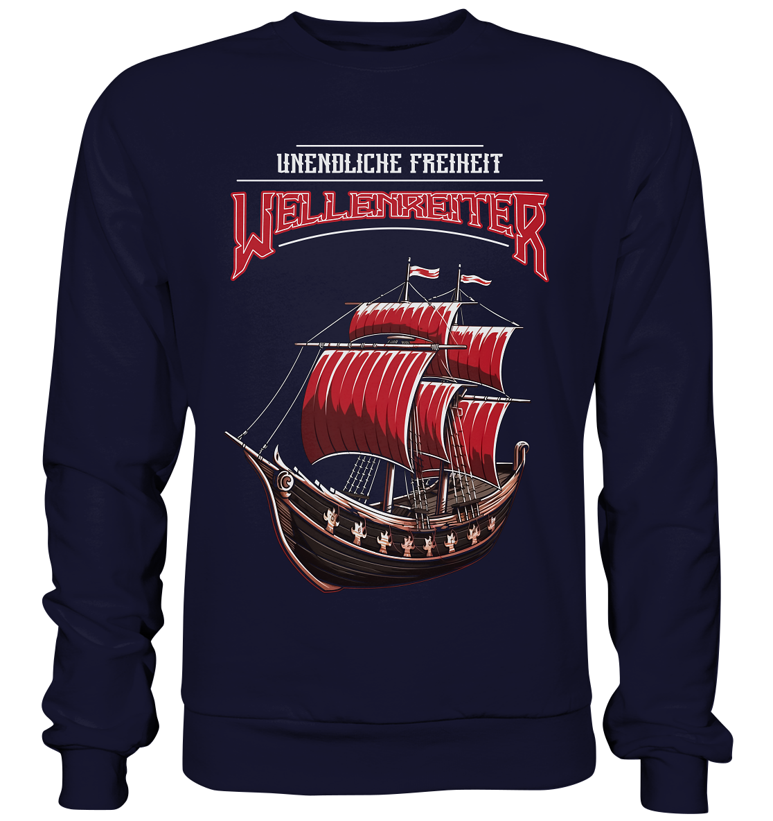 Wellenreiter Wikingerschiff  - Basic Sweatshirt