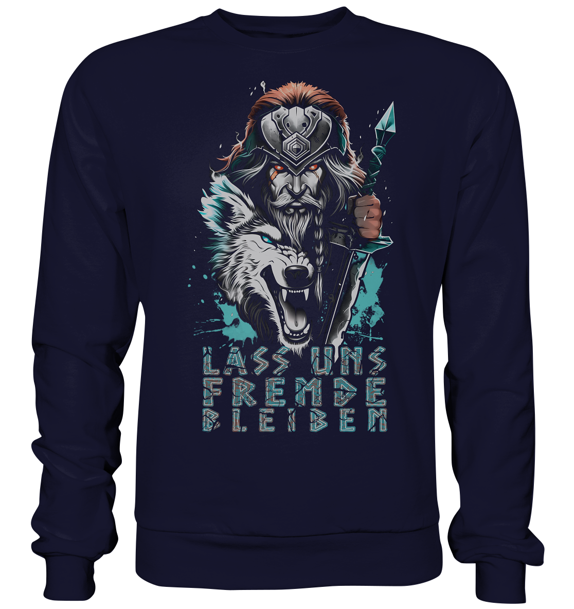 Wikinger Krieger Wolf - Basic Sweatshirt