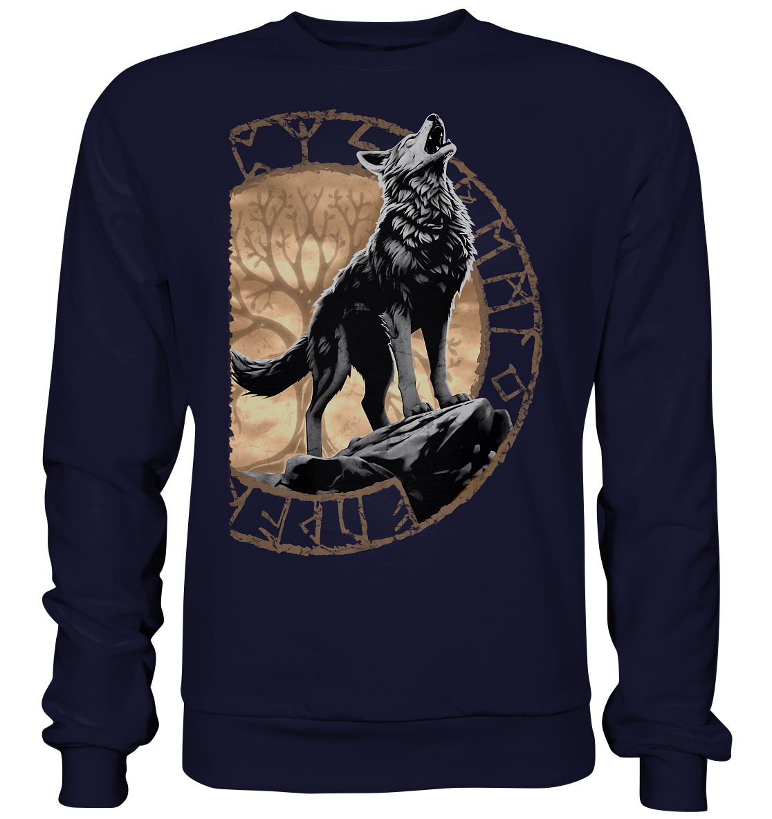 Wolf Yggdrasil  - Basic Sweatshirt