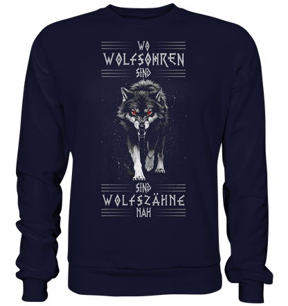 Wolfsohren Wolfszähne  - Basic Sweatshirt