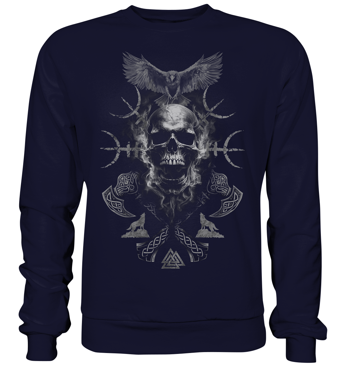 Skull Aegishjalmur - Basic Sweatshirt