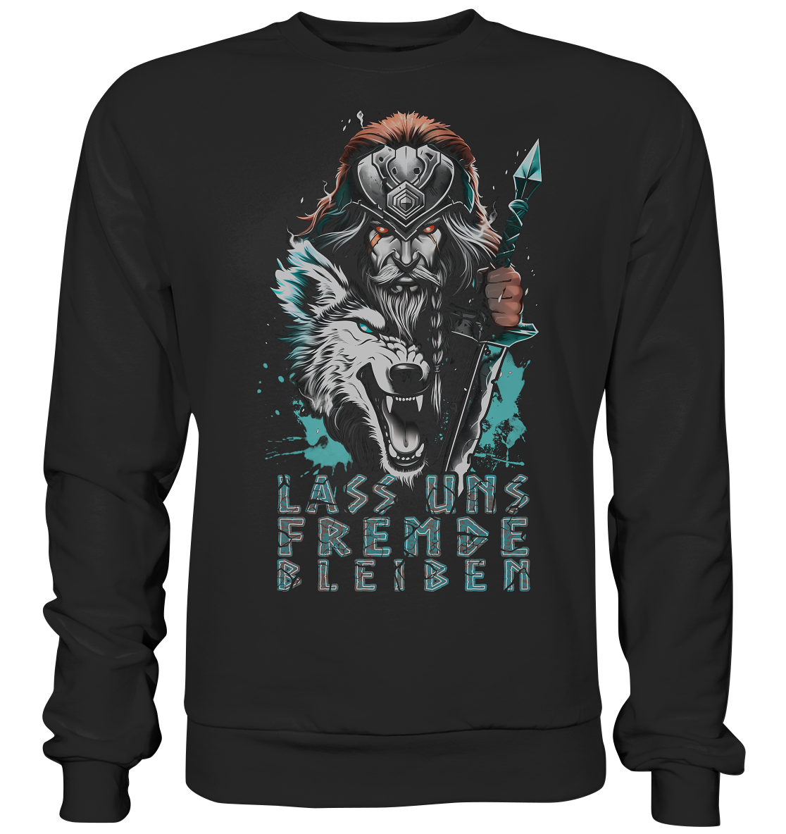 Wikinger Krieger Wolf - Basic Sweatshirt