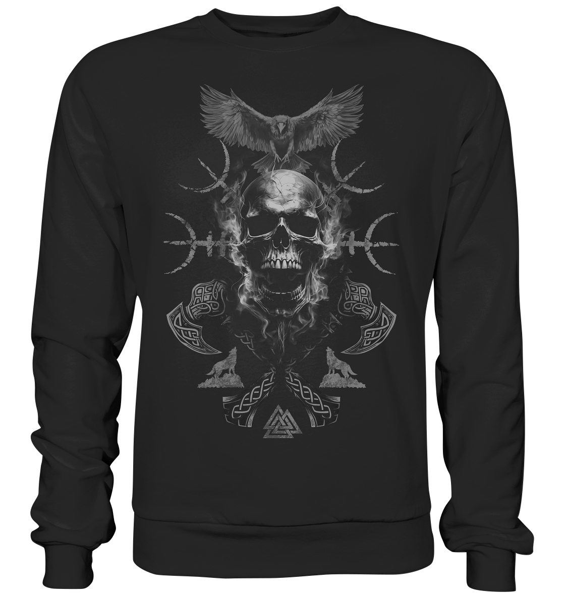 Skull Aegishjalmur - Basic Sweatshirt