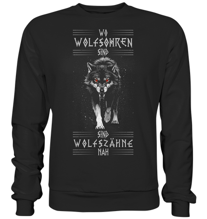 Wolfsohren Wolfszähne  - Basic Sweatshirt