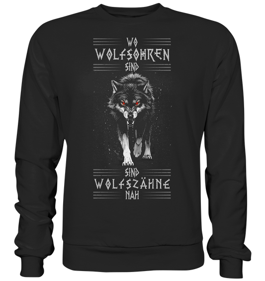 Wolfsohren Wolfszähne  - Basic Sweatshirt