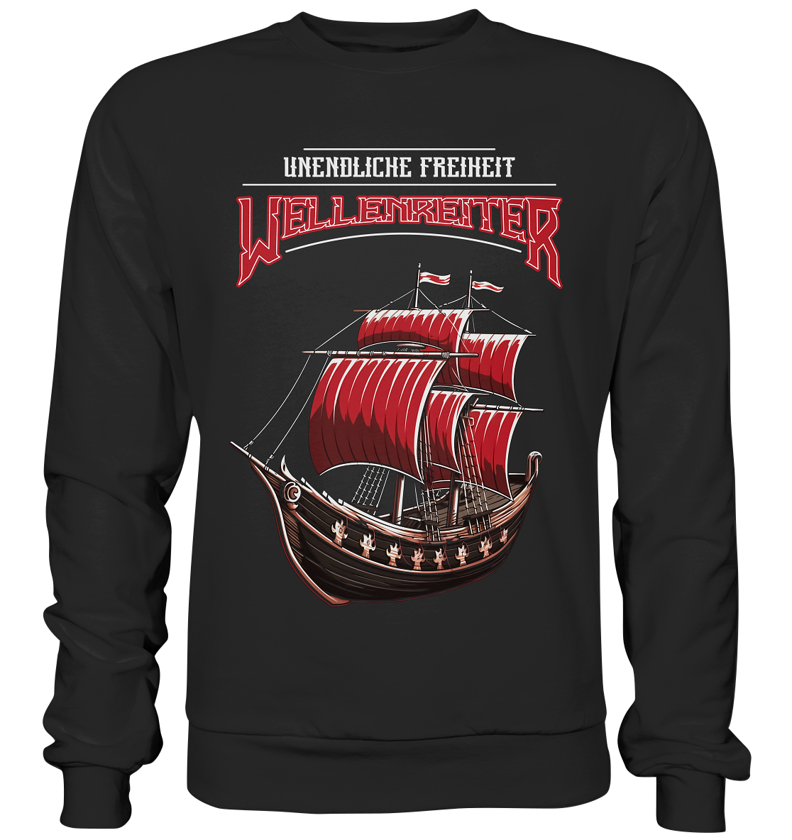 Wellenreiter Wikingerschiff  - Basic Sweatshirt