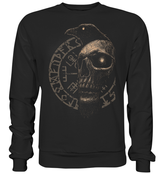 Rabe, Schädel, Vegvisir - Basic Sweatshirt