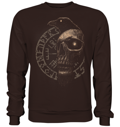 Rabe, Schädel, Vegvisir - Basic Sweatshirt