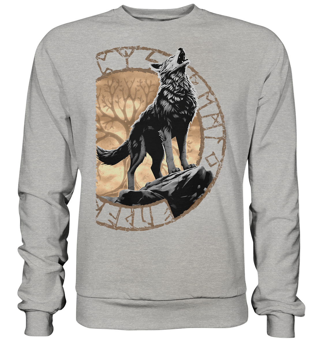 Wolf Yggdrasil  - Basic Sweatshirt