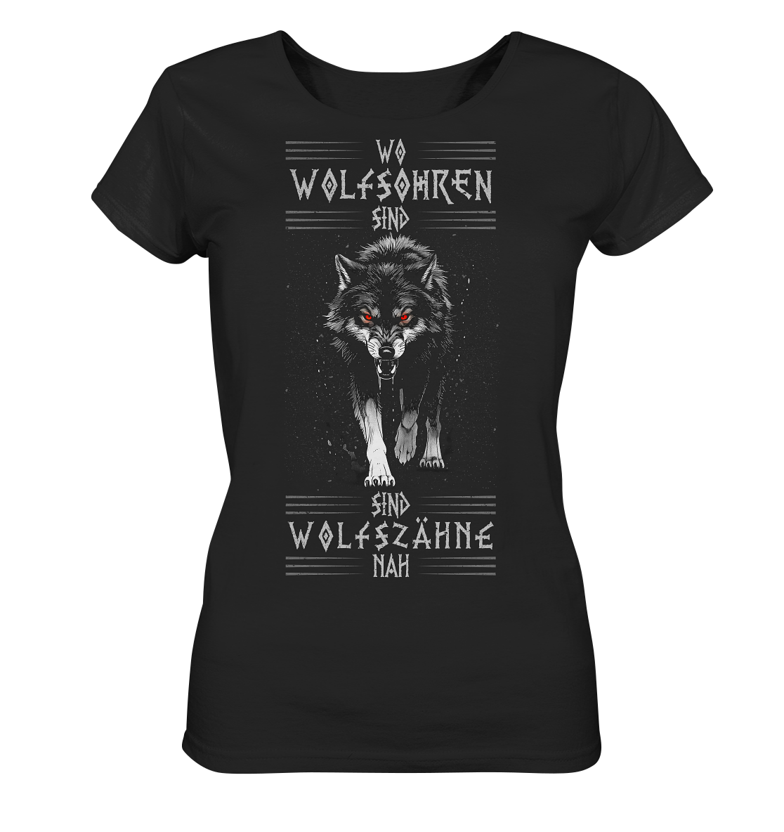 Wolfsohren Wolfszähne  - Ladies Organic Basic Shirt