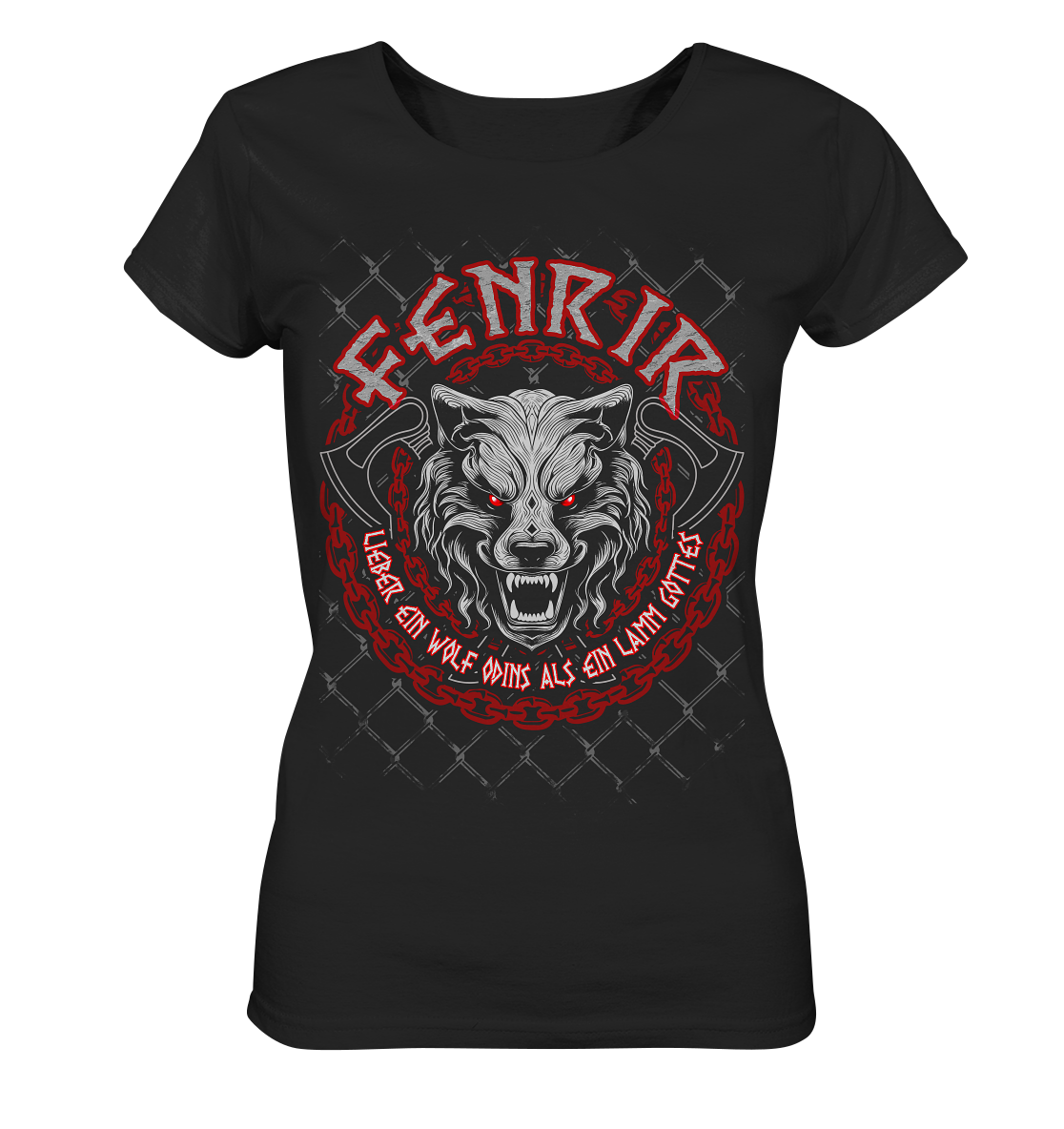 Nordic Wolf   Fenrir - Ladies Organic Basic Shirt