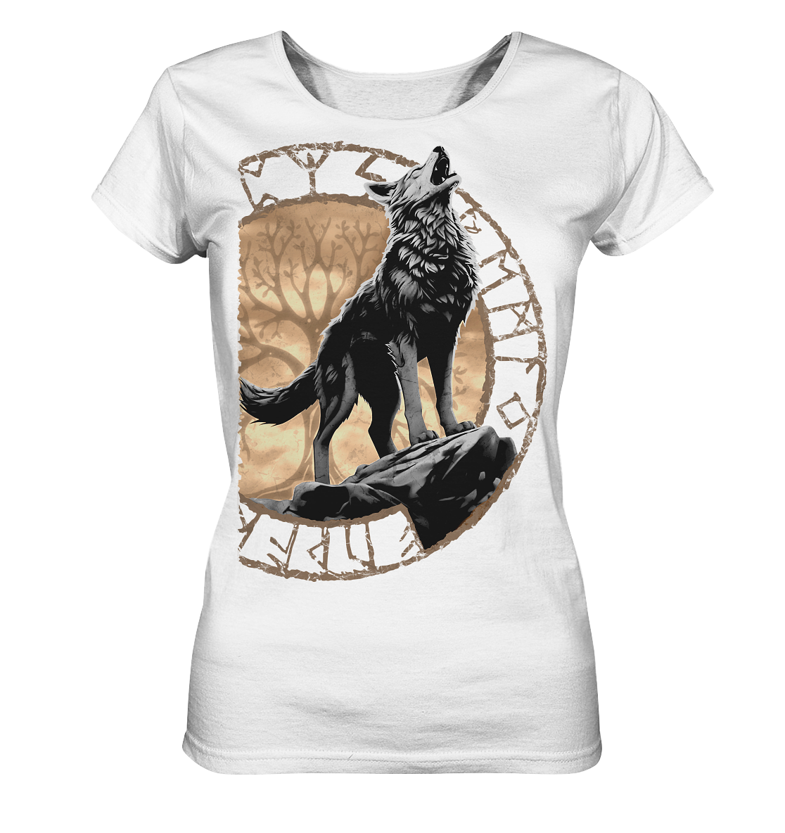 Wolf Yggdrasil  - Ladies Organic Basic Shirt