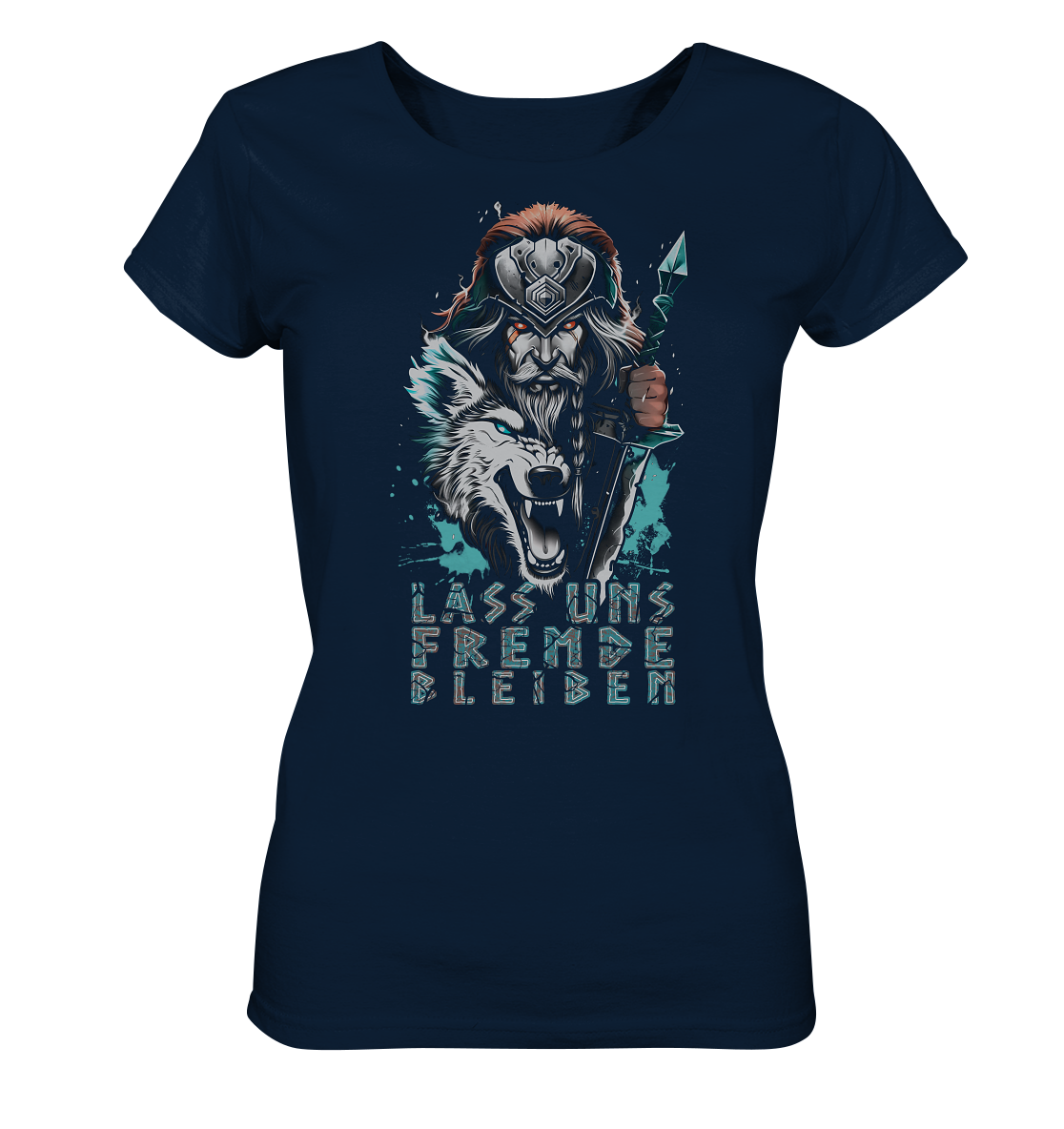 Wikinger Krieger Wolf - Ladies Organic Shirt