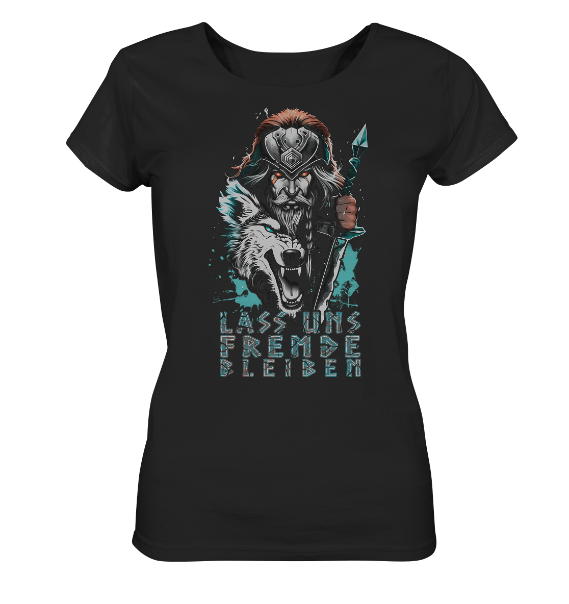 Wikinger Krieger Wolf - Ladies Organic Shirt